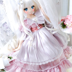 ドールウィッグ*ロングヘアー*ディープブルー*9～9.5インチ