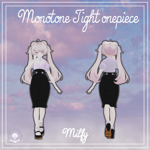VRC想定　Monotone Tight one piece　複数アバター対応 缩略图 6