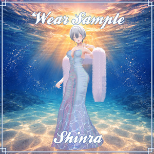 VRC想定 マーメイドドレス　アクアベイルドレスアセット(Aqua Veil Dress Asset) 缩略图 16