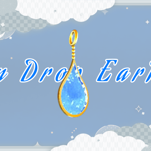 【全アバター対応 VRChat想定】RainDropEarRing~雨粒の耳飾り~