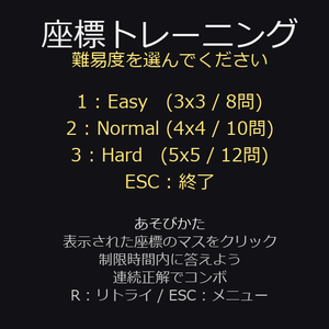 座標トレーニング