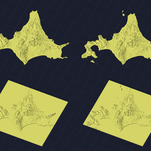 【3Dプリント】47都道府県 立体地形モデル STLデータ4種類地形模型TERRAIN JAPAN