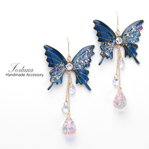 胡蝶~Colorful Galaxy~(c10) ピアス/イヤリング/ノンホールピアス/樹脂ピアス