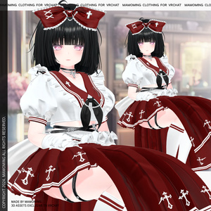 ❰Setup❱ 7アバター対応 Set_003 Maid School uniform 缩略图 12
