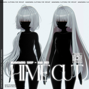 ❰Hair❱ 9アバター対応 Hair_003 Hime Cut PACK 缩略图 3