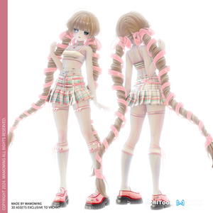 ❰Hair❱ 9アバター対応 Hair_004 ribbon whirl twintail hair 缩略图 3