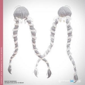 ❰Hair❱ 9アバター対応 Hair_004 ribbon whirl twintail hair 缩略图 5