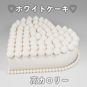 高カロリー(ハイポリゴンすぎる)ホワイトケーキ【3Dモデル】