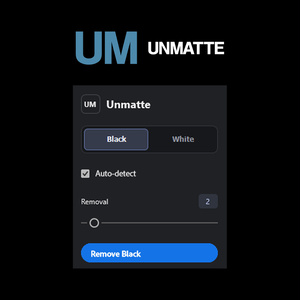 【Photoshop】Unmatte｜濃淡・透け感を残す黒白背景の自動透過プラグイン