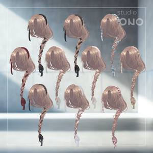 【 アンニュイおさげヘア 】for Male 缩略图 10