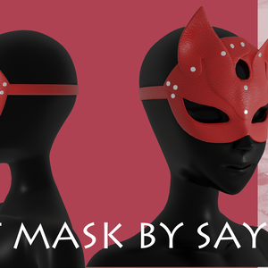 [VRChat + MMD] Red Cat Mask DL