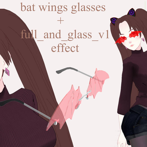 [VRChat + MMD] Wings demon glasses DL