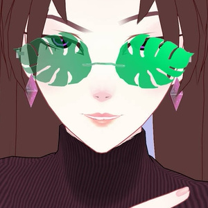[VRChat + MMD] Leaf glasses DL