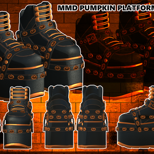 [VRChat + MMD] Pumpkin Platform Boots
