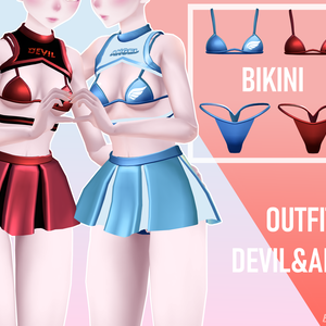 [VRChat + MMD] DEVIL AND ANGEL OUTFIT - COMMERCIAL USE