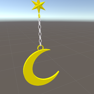 【VRChat想定】三日月ピアス