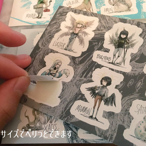 ANGEL/DEMON/GREEK MYTHシール(Big)/(Small)(全8種類)　天使/悪魔/ギリシャ神話キャラクターシール 大/小