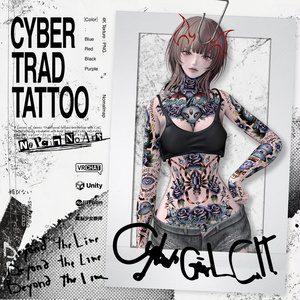 Cyber Trad Tattoo／サイバートラッドタトゥー【4アバター対応／タトゥーテクスチャ】