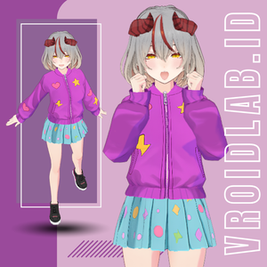 スイートポップジャケット Sweet Pop Jacket | VRoid Studio Outfit | Anime Style | Virtual Fashion