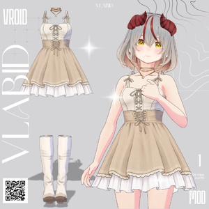 【VRoid正式版】Ivory Lace Set【Vroid Texture】 【Customitem】