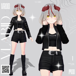 【Noir Avenue Outfit】 | VRoid Studio Customitem VRoid Texture