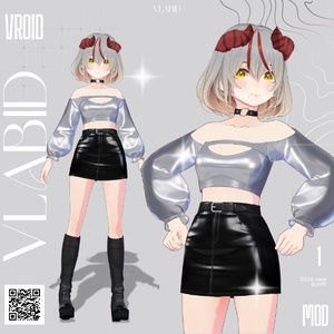 Lunar Elegance Outfit 【Vroid Texture】 【Customitem】 VRoid Studio