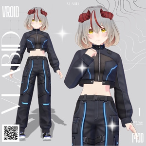 Neon Vanguard Outfit | VRoid Outfit VRoid Texture Customitem VRoid Studio