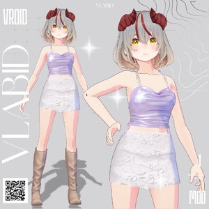 Lilac Blossom Outfit【Vroid Texture| Customitem| VRoid Studio】