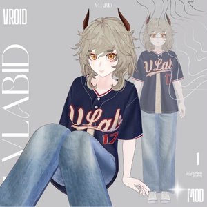 Baseball Outfit Casual Outfit VRoid Customitem VRoid Studio VTuber Asset VRoid Clothes VRoid Costume Kawaii Outfit Texture VRoid Sporty Outfit Baseball Fashion VRoid Texture Cute Outfit