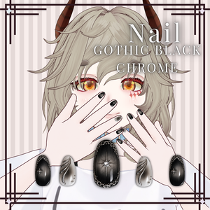 Nail Art Pack Gothic Nails Texture Nail Polish VRoid Studio Nail Art Customitem Gothic Metal Kawaii VRoid Nails VRoid VRoid Accessory VTuber Asset Gothic Accessory VRoid Accessories 