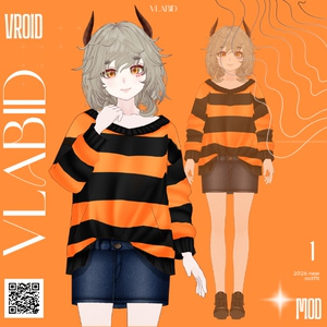 Casual Halloween Clothes VRoid Studio Customitem VRoid Costume Halloween Dress VRoid Halloween Cute VRoid Texture Fashion VRM VTuber Asset Hallowen Kawaii Casual Outfit Clothes Dress 