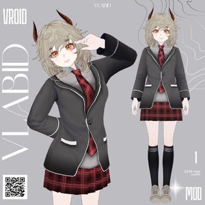 Formal Dress Uniform Outfit Texture VRoid Studio VRoid Texture Uniform VRoid Clothes Kawaii Custom VRoid Clothing VTuber 3D Clothing