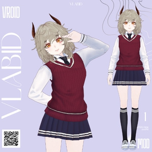 Uniform Outfit VRoid Formal Outfit VRoid Studio Classic Japanese School VRoid Clothes Customitem VRoid Texture VTuber Outfit VTuber Asset VRM VRoid Casual Formal Outfit Kawaii Outfit Clothes 