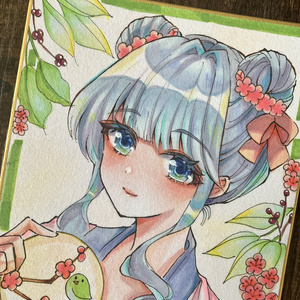 🌸🦊 #原神#八重神子#雷電将軍#稲妻#コピック#コピックイラスト