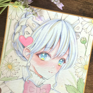 手描きイラスト　オリジナル　水彩画　女の子 専用 手描きイラスト オリジナル 水彩画 女の子の通販 by むぅ