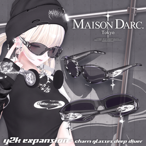 ♘Eyewear - Charm Clear glasses 『Deep Diver』