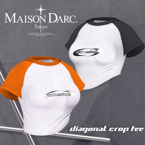 ♘Diagonal Crop Tee 缩略图 6