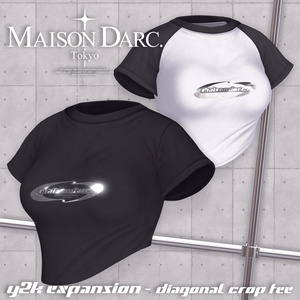 ♘Diagonal Crop Tee 缩略图 2