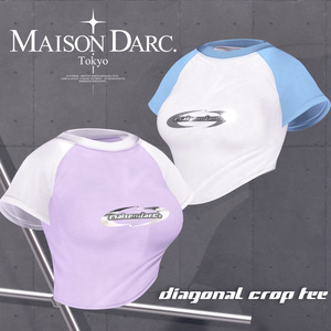 ♘Diagonal Crop Tee 缩略图 7