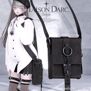 ♘LEATHER SQUARE BAG♘