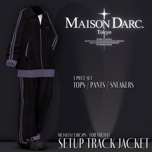 ♘VELOUR SETUP TRACK JACKET♘ For VRChat 缩略图 6