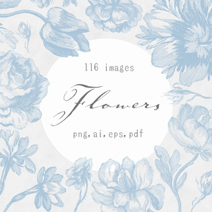 【ベクター】Flowers いろんなお花のクリップアート【png】