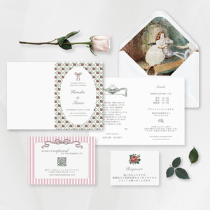 【Canva Photoshop Illustrator】Redrose 結婚式の招待状【個人利用のみ】