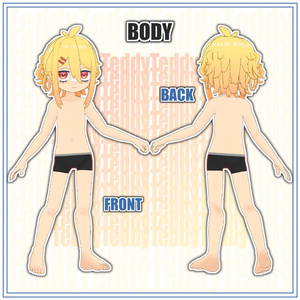 【無料】オリジナル3Dモデル『 Teddy - テディ -』 缩略图 3