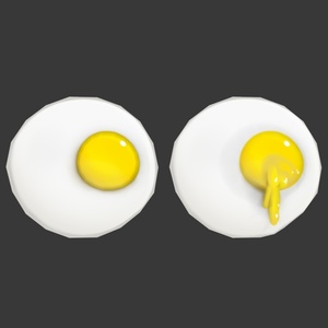 VRChat props] Fake fried eggs