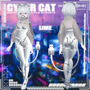 [10アバター対応] Cyber cat 缩略图 13
