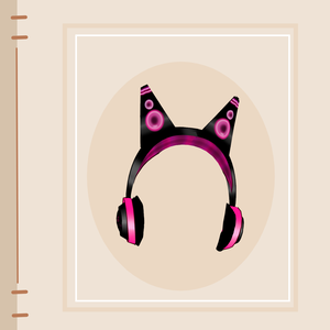 Pink CAT Headphones vroid custom item