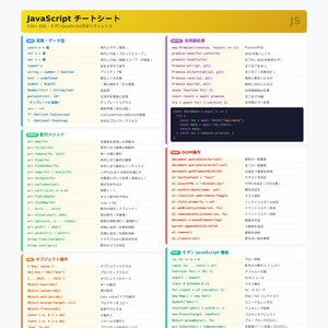 JavaScript チートシート