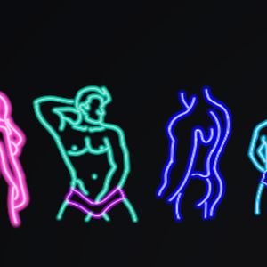 6 Neon Sexy Dancer Sprites