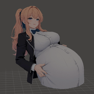 タキシード　妊婦　上半身